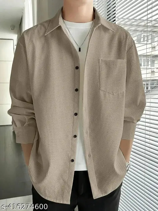 Classic Solid Shirt & Stylish Black Denim Jeans Combo for Men