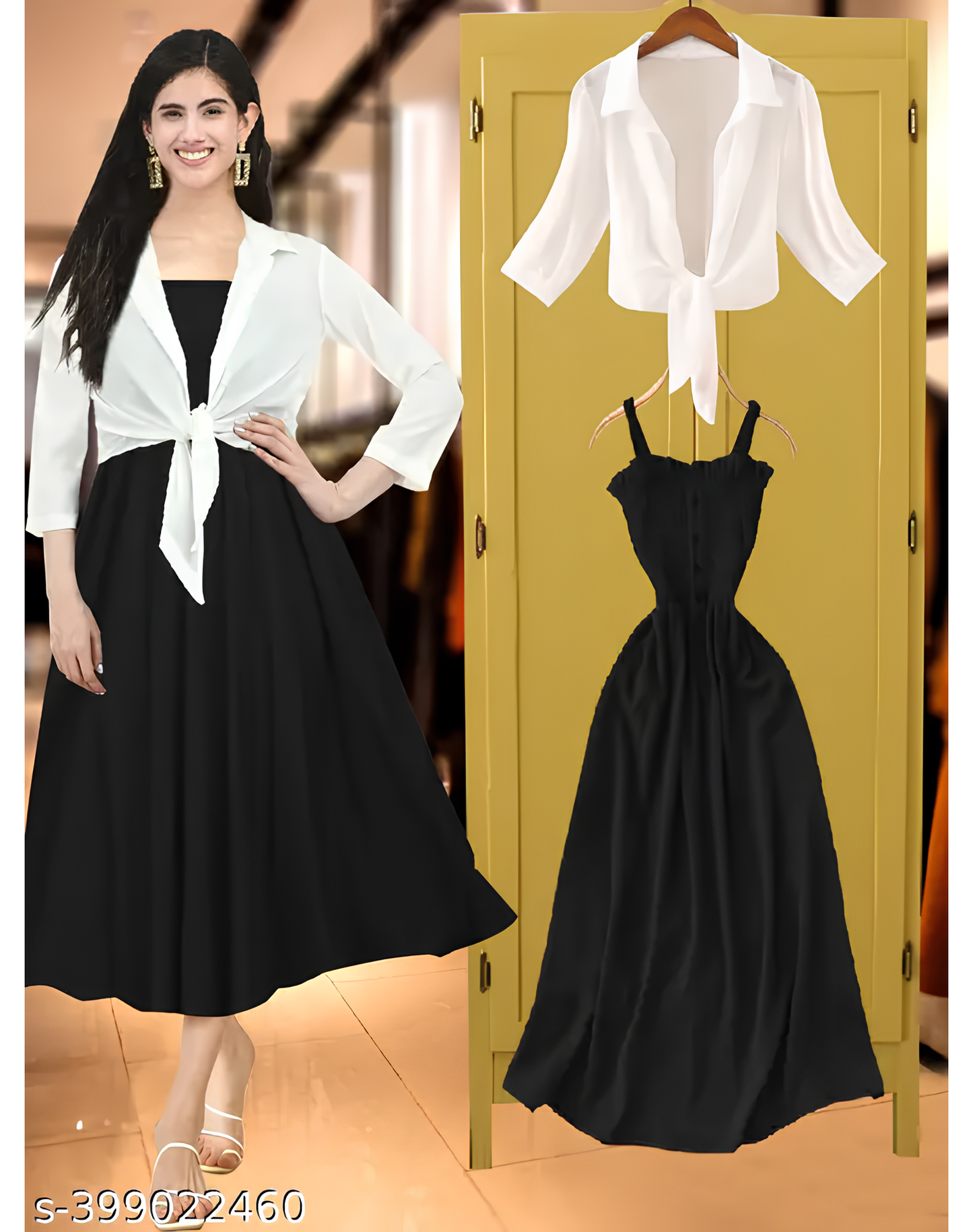 Elegant Sleeveless Solid Crepe Dress – Stylish & Comfortable
