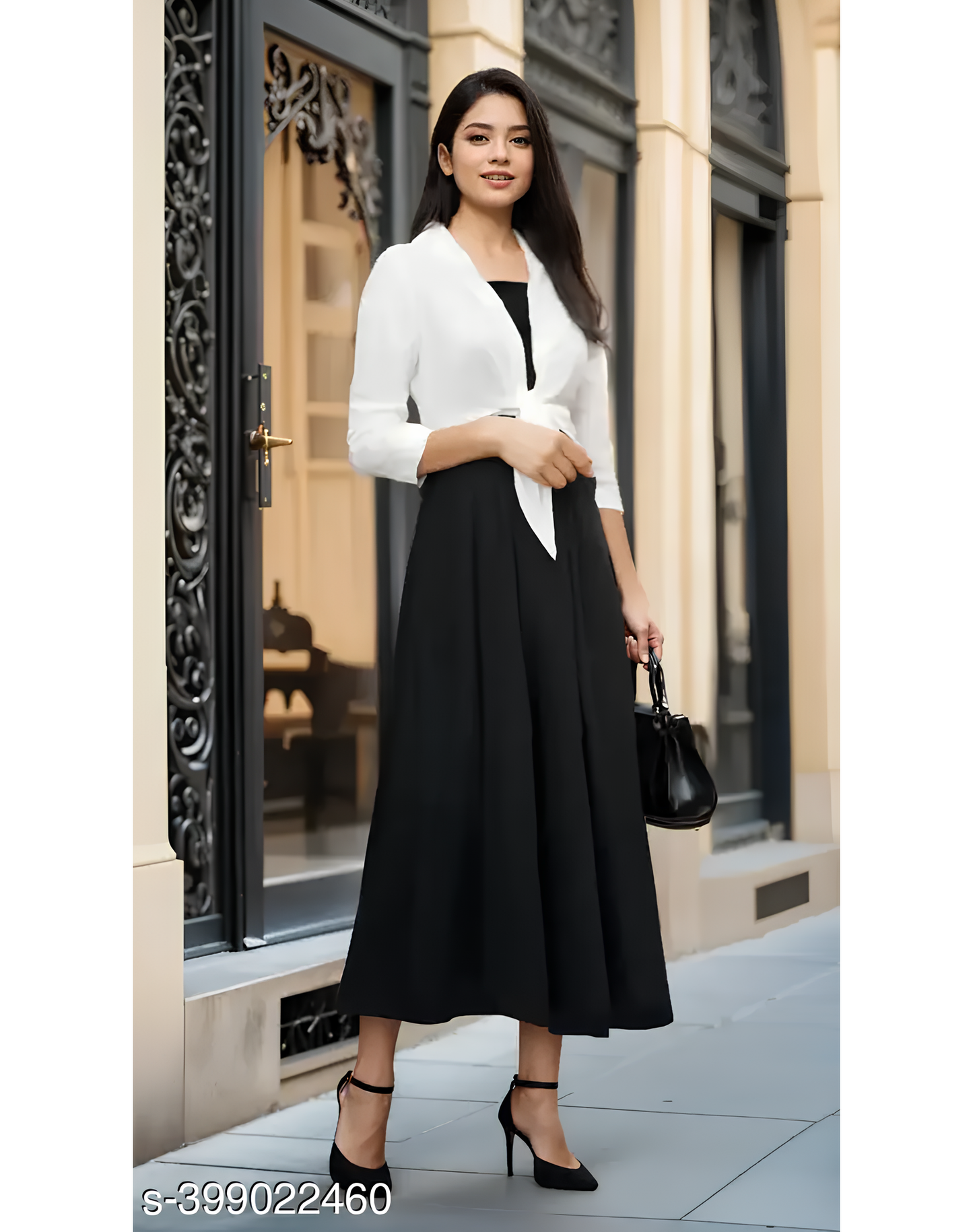 Elegant Sleeveless Solid Crepe Dress – Stylish & Comfortable